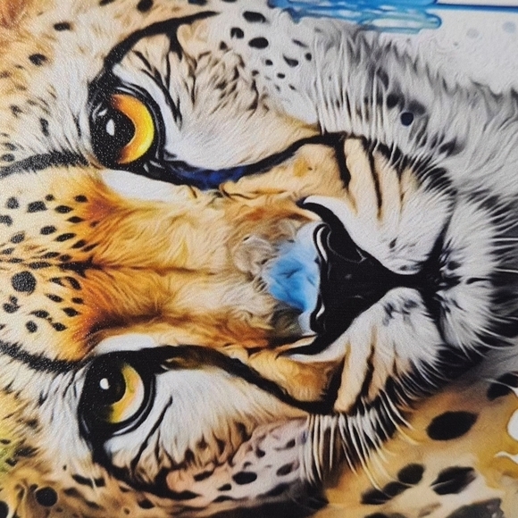 4x6 Cheetah Watercolor Oil‎ Painting Art Print - Picture 5 of 6